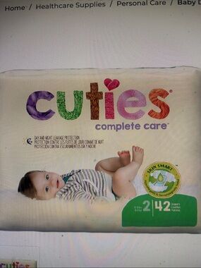 Complete Care Size 2 Green Diaper Covers - 42 Count